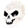 LEGO White Skull Head with Black Eyes, Nose and Mouth (43693 / 68952)