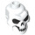 LEGO White Skull Head with Black Eyes, Nose and Mouth (43693 / 68952)