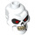 LEGO White Skull Head with Red Eyes, Cracks and Missing Tooth (43693 / 43938)