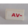 LEGO Wit Helling 1 x 2 (31°) met &#039;AV-&#039; Sticker (85984)