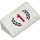 LEGO blanc Pente 1 x 2 (31°) avec rouge Number 1 Autocollant (85984)