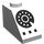 LEGO White Slope 1 x 2 (45°) with Black Rotary Phone (3040)