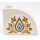 LEGO White Slope 1 x 3 x 2 Curved with Gold and Blue Decoration on Both Sides Sticker (33243)