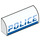 LEGO blanc Pente 1 x 4 Incurvé avec &#039;Police&#039; (6191 / 67290)