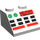 LEGO blanc Pente 2 x 2 (45°) avec Noir Buttons, Green Dots, rouge lines et Noir 15.00 (3039)