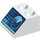 LEGO Weiß Steigung 2 x 2 (45°) mit Blau Control Panel mit Buttons und Radar Screen (3039 / 69043)