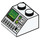 LEGO Weiß Steigung 2 x 2 (45°) mit Green Control Screen (3039 / 73775)
