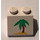 LEGO White Slope 2 x 2 (45°) with Palm Tree (3039)