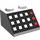 LEGO Weiß Steigung 2 x 2 (45°) mit Platz Buttons und rot LEDs (3039)