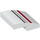 LEGO White Slope 2 x 2 Curved with Red and black Lines (15068 / 27196)