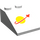LEGO Weiß Steigung 2 x 3 (25°) mit Classic Raum Logo mit rauer Oberfläche (3298)