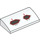 LEGO blanc Pente 2 x 4 Incurvé avec Dark rouge des trous (Droite) sans tubes internes (61068 / 103907)