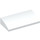 LEGO White Slope 2 x 4 Curved without Bottom Tubes (61068)