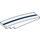 LEGO White Slope 2 x 8 Curved with Dark Blue Stripe (42918 / 45355)