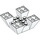 LEGO blanc Pente 6 x 6 x 2 (65°) Inversé Quadruple (30373)