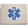 LEGO White Slope 6 x 8 (10°) with EMT Star of Life Sticker (4515)