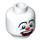 LEGO White Small Clown Head (Recessed Solid Stud) (14422 / 97083)