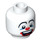 LEGO Blanco Pequeño Clown Cabeza (Espiga de seguridad) (14422 / 97083)