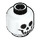 LEGO White Smiling Skeleton Head (Safety Stud) (10717 / 10879)