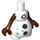 LEGO Hvit Snowman Kropp med Armer med Snowflakes (62373)