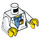 LEGO White Space Scientist Lab Coat with Medium Blue Shirt and ID Badge Female Torso (973 / 76382)