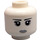 LEGO White Spooky Girl Head, Gray Lips and Circles Around Eyes (Safety Stud) (3626 / 18192)
