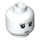 LEGO White Spooky Girl Head, Gray Lips and Circles Around Eyes (Safety Stud) (3626 / 18192)