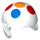 LEGO White Sports Helmet with Polka-Dots (33765 / 93560)