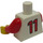 LEGO White Sports Torso No. 11 on Back (973)