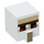 LEGO White Square Head with Nose with Iron Golem Face with Dark Tan Nose (23766 / 66806)