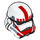 LEGO Blanc Stormtrooper Casque avec Rouge (25682 / 30408)