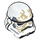 LEGO White Stormtrooper Helmet with Sandtrooper yellow pattern (17867 / 36893)