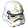 LEGO White Stormtrooper Helmet with Sandtrooper yellow pattern (17867 / 36893)