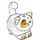 LEGO White Stretching Cat with Orange Patches and Holly (103321)