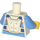 LEGO White Stuntz Driver (Mountains) Minifig Torso (973 / 76382)