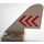 LEGO Weiß Schwanz 2 x 5 x 3.667 Flugzeug mit 3 rot Arrows (3587)