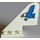 LEGO Weiß Schwanz 2 x 5 x 3.667 Flugzeug mit Blau Eagle Aufkleber (3587)