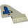 LEGO White Tail 2 x 5 x 3.667 Plane with Blue Eagle Sticker (3587)