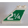 LEGO blanc Queue 4 x 1 x 3 avec Interstate Sign  sur Droite et &#039;2 1/4&#039; sur La gauche Autocollant (2340)