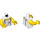 LEGO Weiß Tank oben Torso mit Brown Suspenders und Stain (973 / 76382)