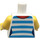 LEGO blanc Tank Haut avec Light Bleu Rayures et rouge Foulard Female Torse (973 / 76382)