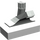 LEGO White Tap 1 x 2 with Medium Stone Gray Spout (9044)