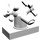 LEGO blanc Robinet 1 x 2 avec Deux Taps (Grandes poignées) (6936 / 71780)
