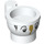 LEGO Bianco Teacup con Occhi e Naso (Chip) (38014 / 66583)