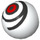 LEGO blanc Technic Balle avec Lion rouge Eye (67530 / 95084)