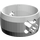 LEGO White Technic Cylinder 4 x 4 x 1.667 with Axleholes (2745)