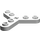 LEGO Weiß Technic Rotor 3 Klinge mit 6 Bolzen (32125 / 51138)
