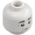 LEGO Bílá The Fat Friar Hlava (Zapuštěný pevný cvoček) (3274 / 109440)