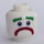 LEGO White The Joker Head (Recessed Solid Stud) (3626 / 29275)