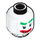 LEGO Weiß The Joker Minifigure Kopf (Einbau-Vollbolzen) (3626 / 30796)